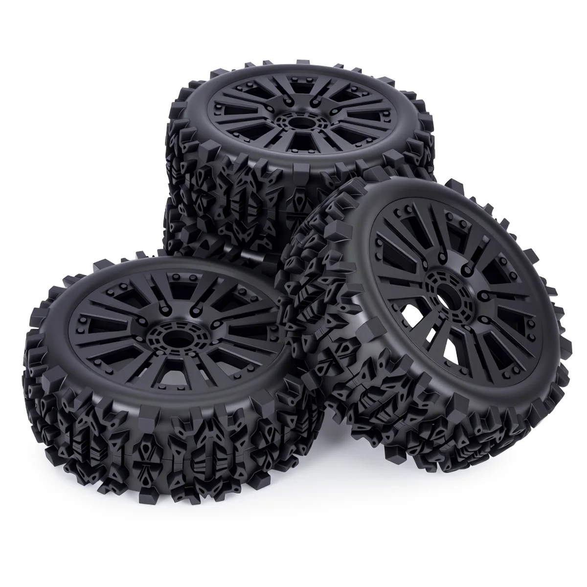 

4Pcs 121*43mm Off-Road Buggy Wheels Tire 17mm Hex for 1/8 RC Car ARRMA Typhon Talion Traxxas Redcat Team Losi Kyosho HPI HSP VRX