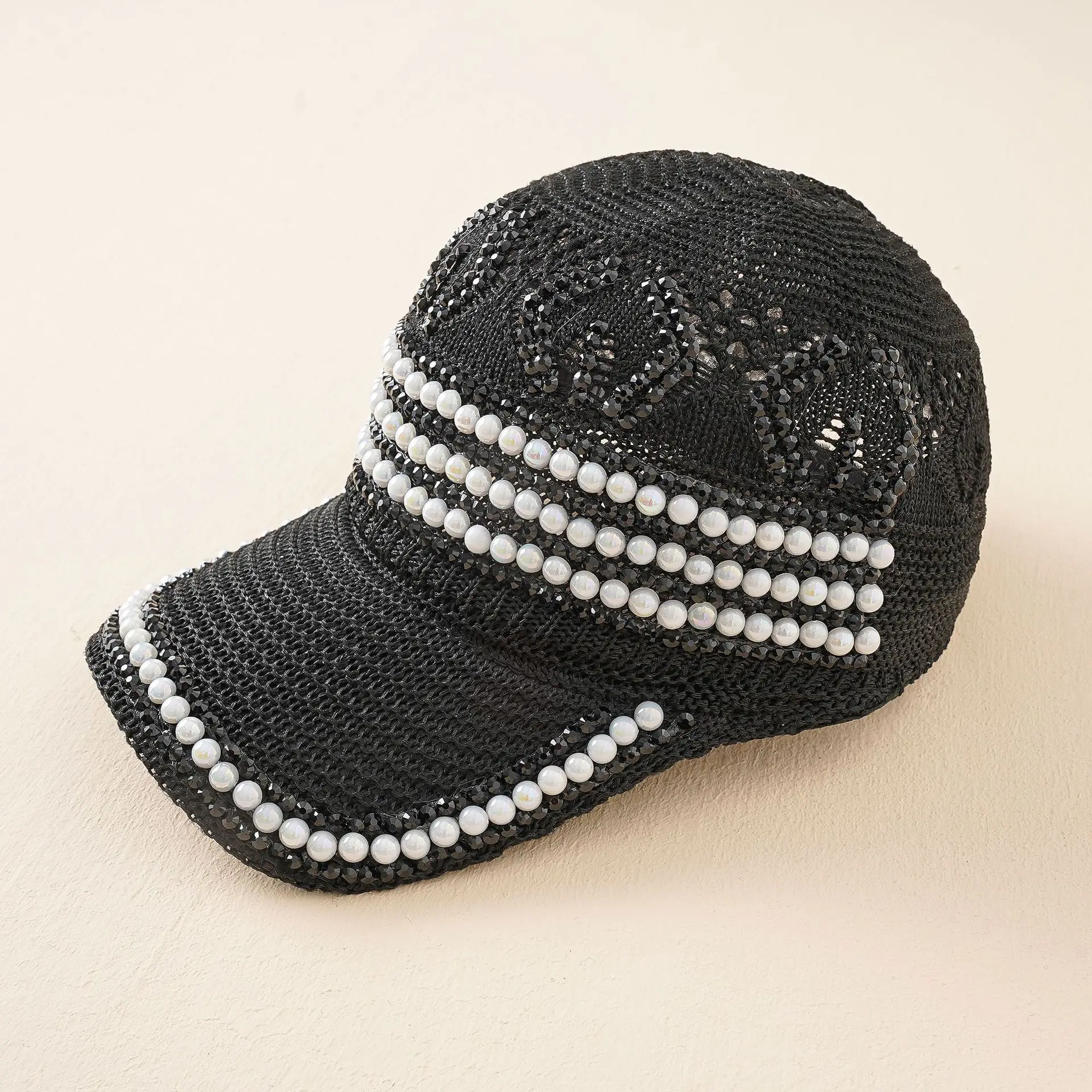 Elegant Women\'s Baseball Cap Rhinestone Fashion Girls Snapback Hats Woman Female Cap Mesh Summer Sun Hat  Gorras Hombre