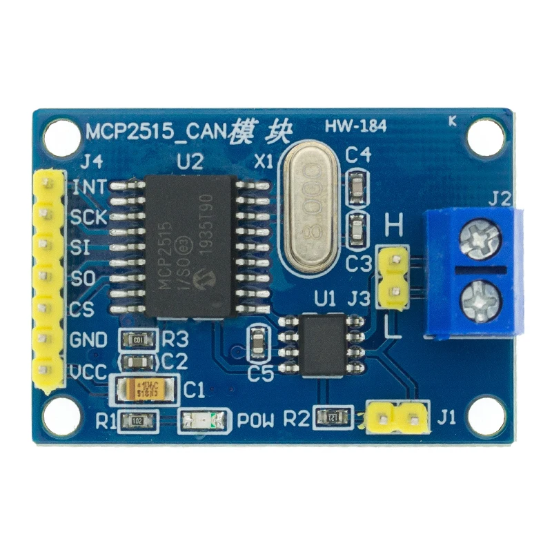 1 Piece MCP2515 CAN Bus Module TJA1050 receiver SPI For 51 arduino Diy Kit MCU ARM controller