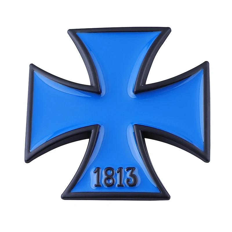 3D Car German 1813 Metal Cross Car Emblem Personalized Cross Car Sticker Body Sticker Tail Decoration Stickers Car Styling