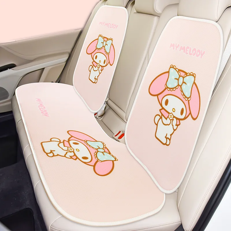 Sanrio เบาะรองนั่งในรถยนต์ เบาะรองเอว เบาะป้องกันรถยนต์ พรมรถตุ๊กตา My Melody รถ เบาะรองนั่งกันลื่น อุปกรณ์เสริมในรถยนต์