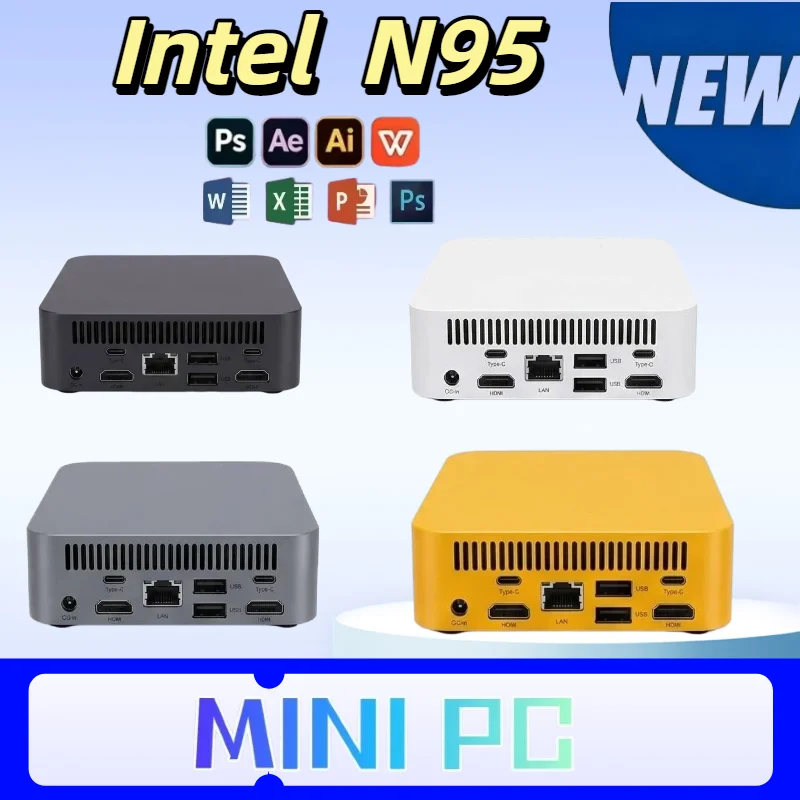 2026 High Performance  Intel Core N95 Mini PC 16GB RAM 1/2TB SSD Small Pocket Computer WIFI6 BT5.2 4K Desktop PC Gaming Computer