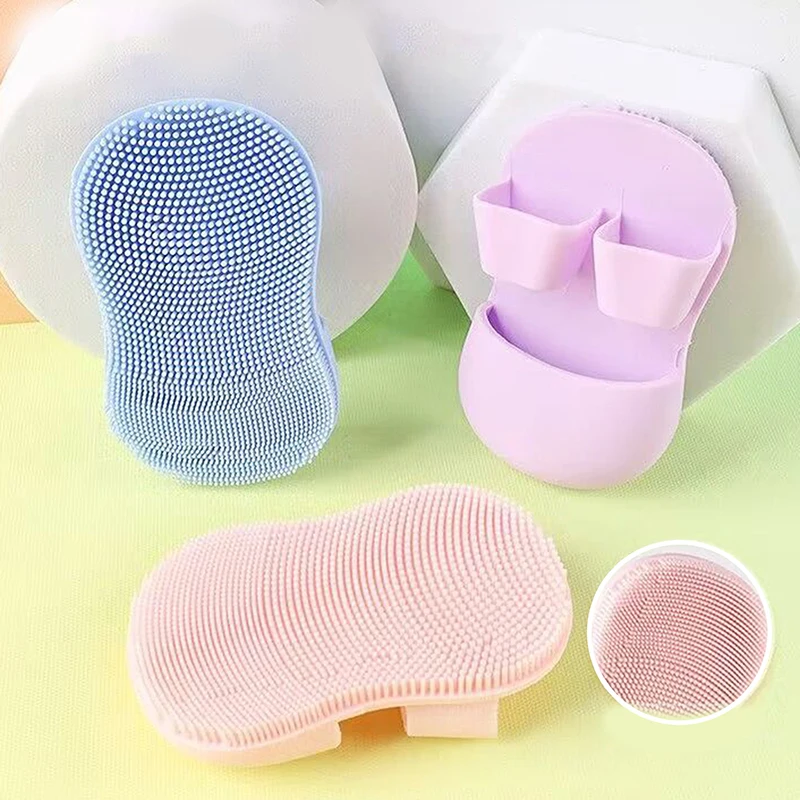 Mini Silicone Face Washing Brush, escova de rosto macio, nariz limpo, limpeza facial, ferramenta cosmética, remover maquiagem, 3pcs