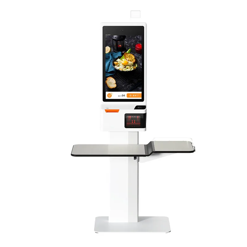 K2 Standing Multi Touch Screen Self Ordering Kiosk Pos Printer Floor Standing Self Service Payment Kiosk For Supermarket