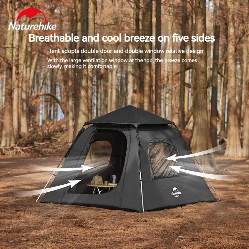 Imagem -05 - Naturehike-ango Tenda Automática para 34 Pessoas Quick Open One-touch Barraca de Acampamento Protetor Solar Upf50 à Prova Dágua Pu2000 Large Bracket