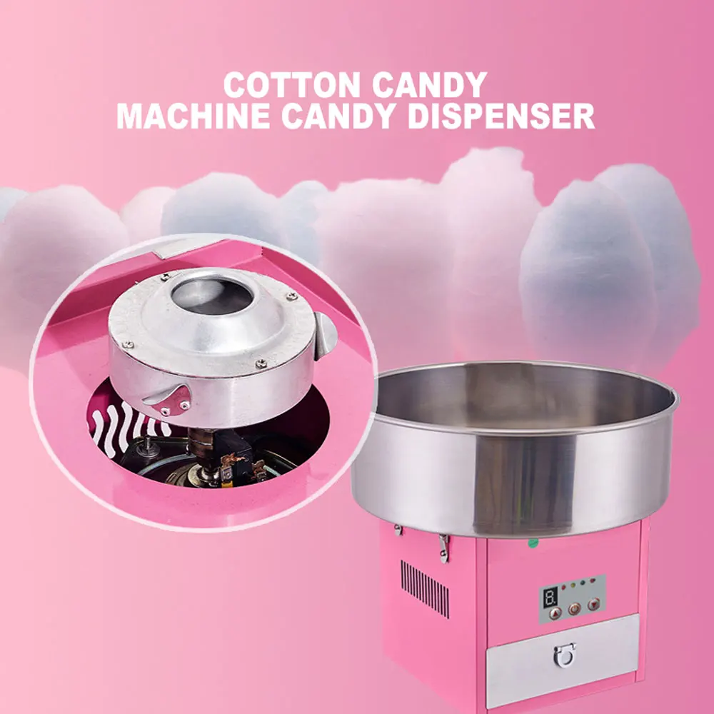 Máquina comercial de algodón de azúcar, Marshmallow, máquina de dulces de lujo completamente automática, regalo para niños, máquina de algodón de