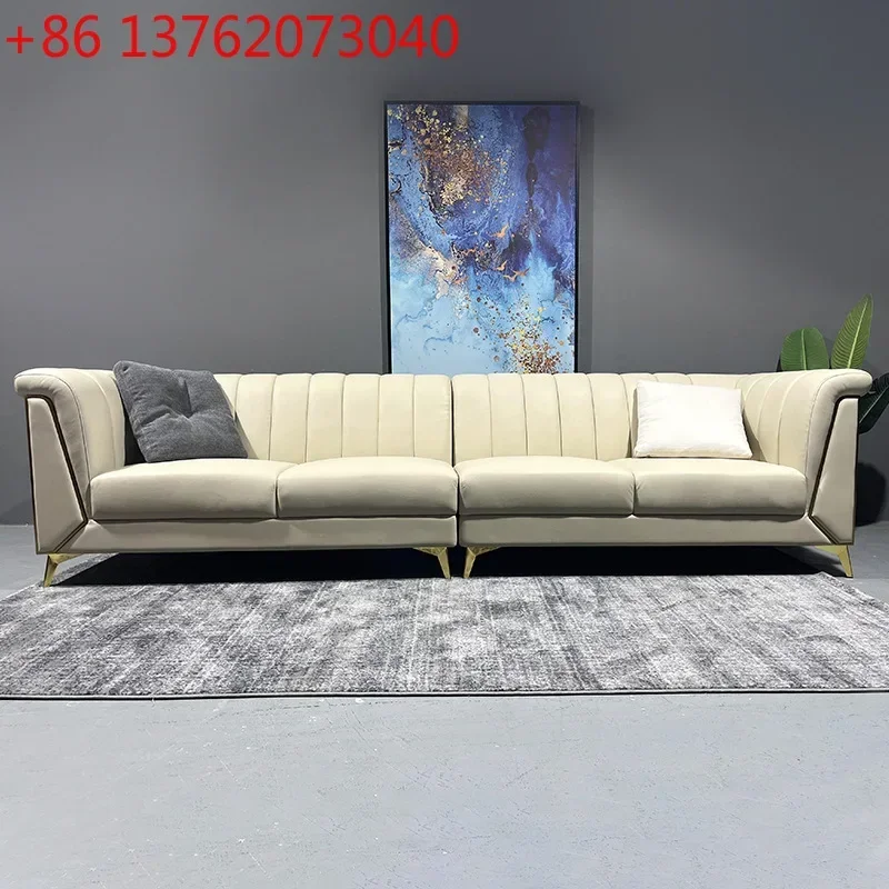 Living room small apartment Nordic modern simple light luxury straight row creative sofa