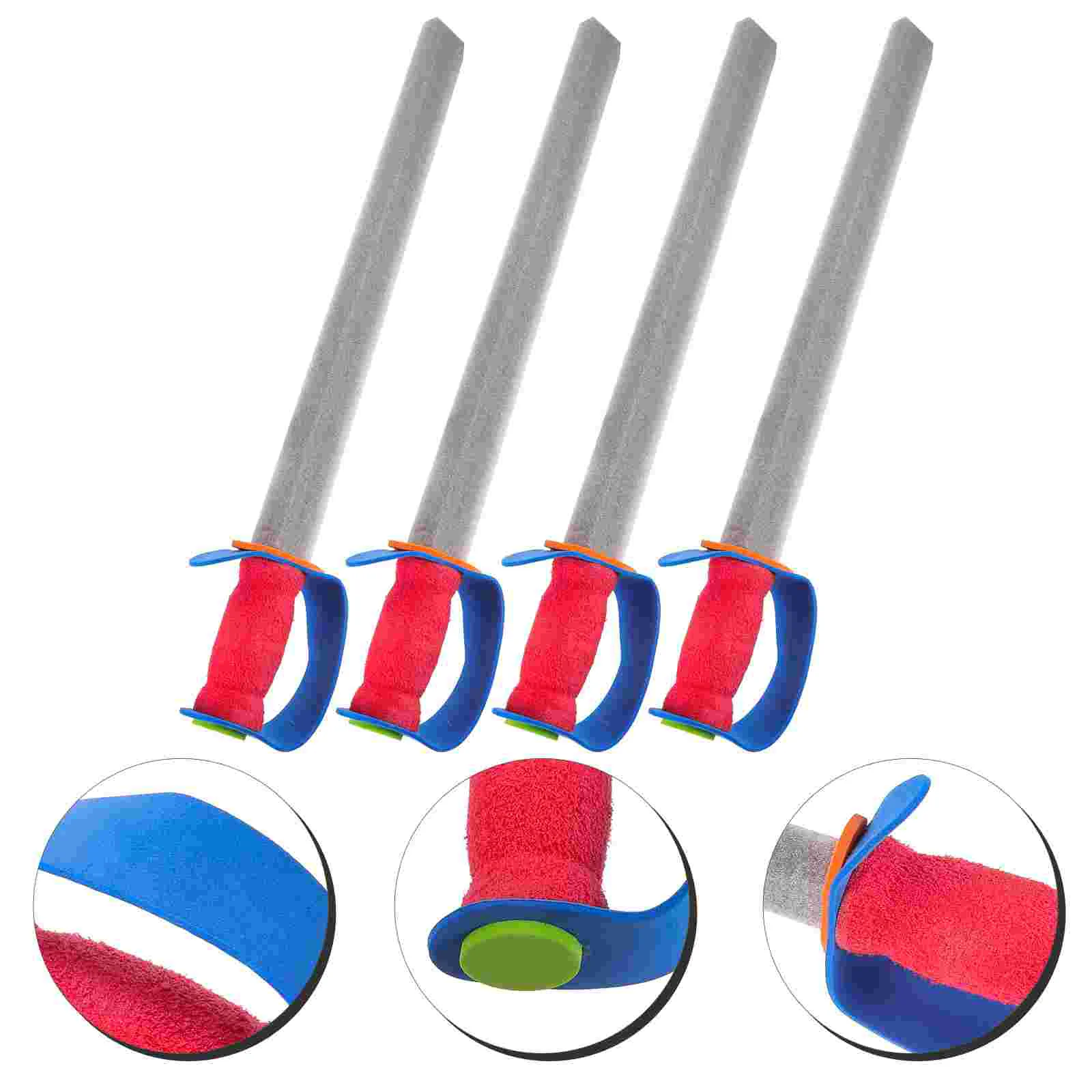 4 Pcs Safety Fencing Toys Kids Suits for Boys Training Performance Sword Accessories Kindergarten Prop Foam Baby Swords