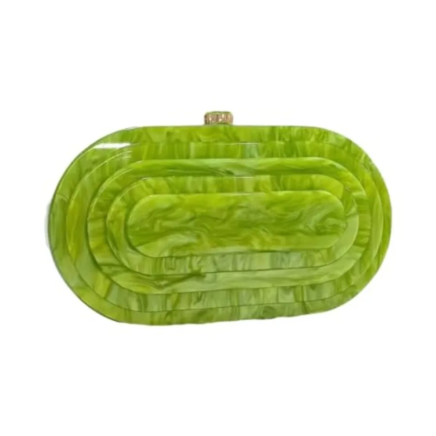 

Acrylic Evening Clutch Bag for Women Shell Shape Shoulder Crossbody Bag Glitter Marble Purse Handbag