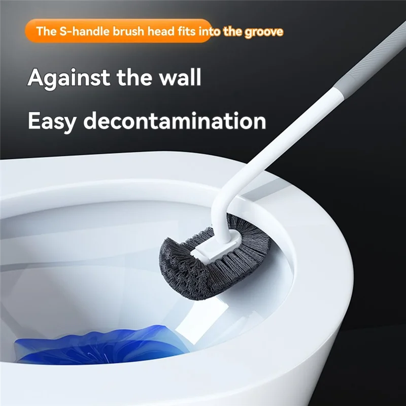 

ABVG-Щетка для унитаза с длинной ручкой для домашнего использования, без мертвых углов, не требует перфорации отверстий, настенная щетка для чистки с длинной ручкой для ванной комнаты