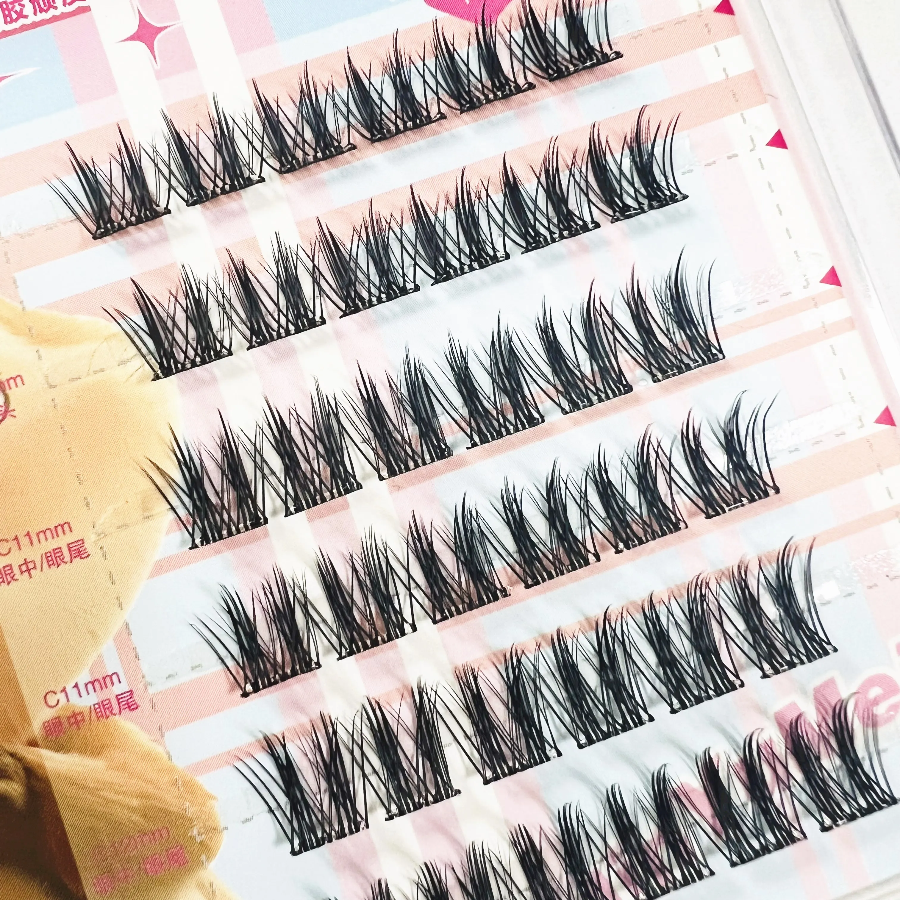 Squirre selbst klebende Wimpern verlängerung persönliches profession elles Make-up individueller Cluster Pfropfen gefälschte Wimpern japanischer Kleber frei