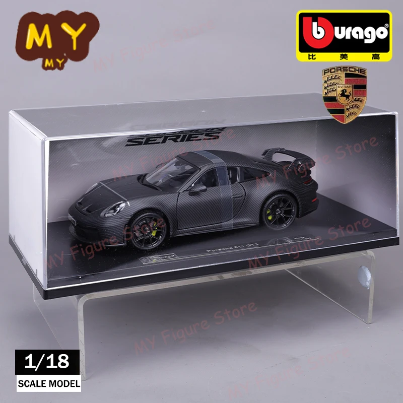 Bburago 1:18 Porsche 911 GT3 50th Anniversary Carbon Fiber 50th Alloy Miniature Diecast Model Limited Edition Toy Gift