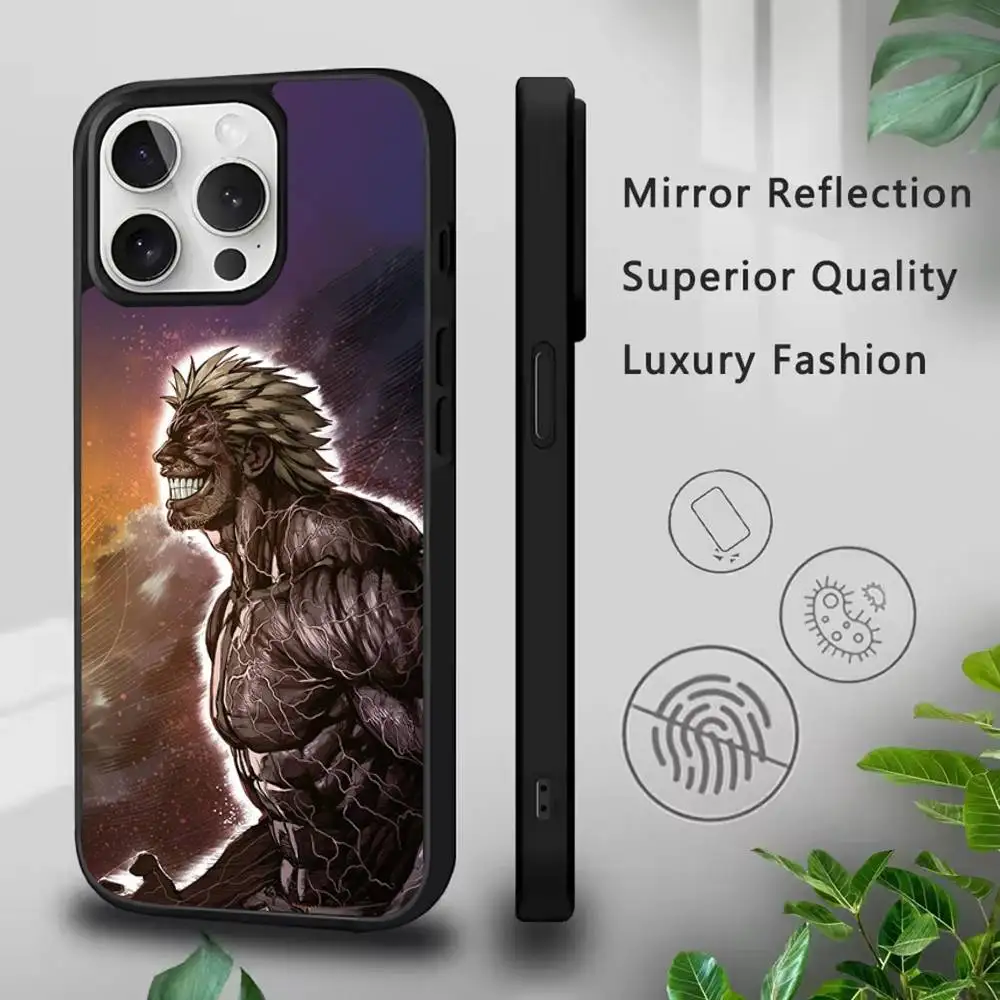 K-Kengan A-Ashura telefoonhoesje voor iPhone 17,16,15,14,13,12,11,Pro,Max,Plus,Mini,SE4,E magnetisch Magsafe draadloos opladen