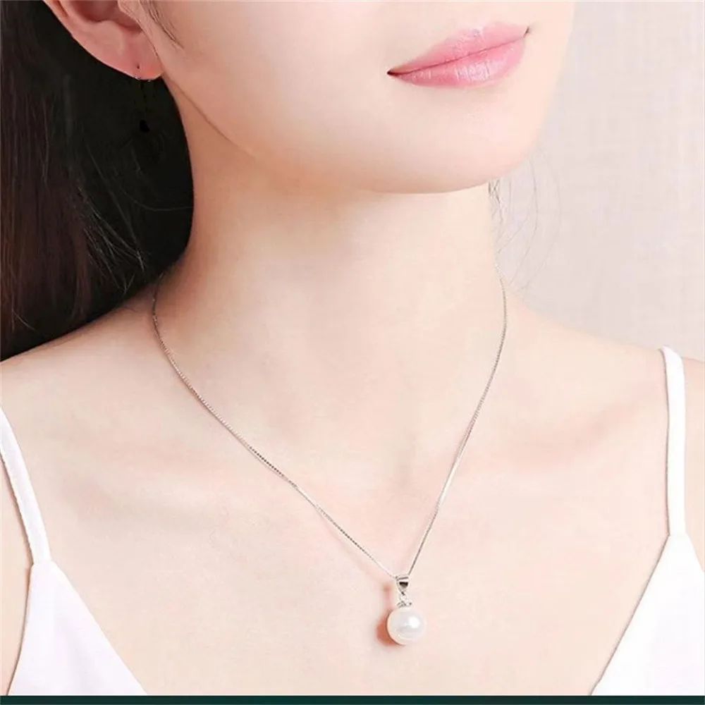 New 7 Colors Ocean Shell Pearl Necklace Women In Pendant Necklaces Beads Clavicular Chain Fashion Charms Jewelry Accessories