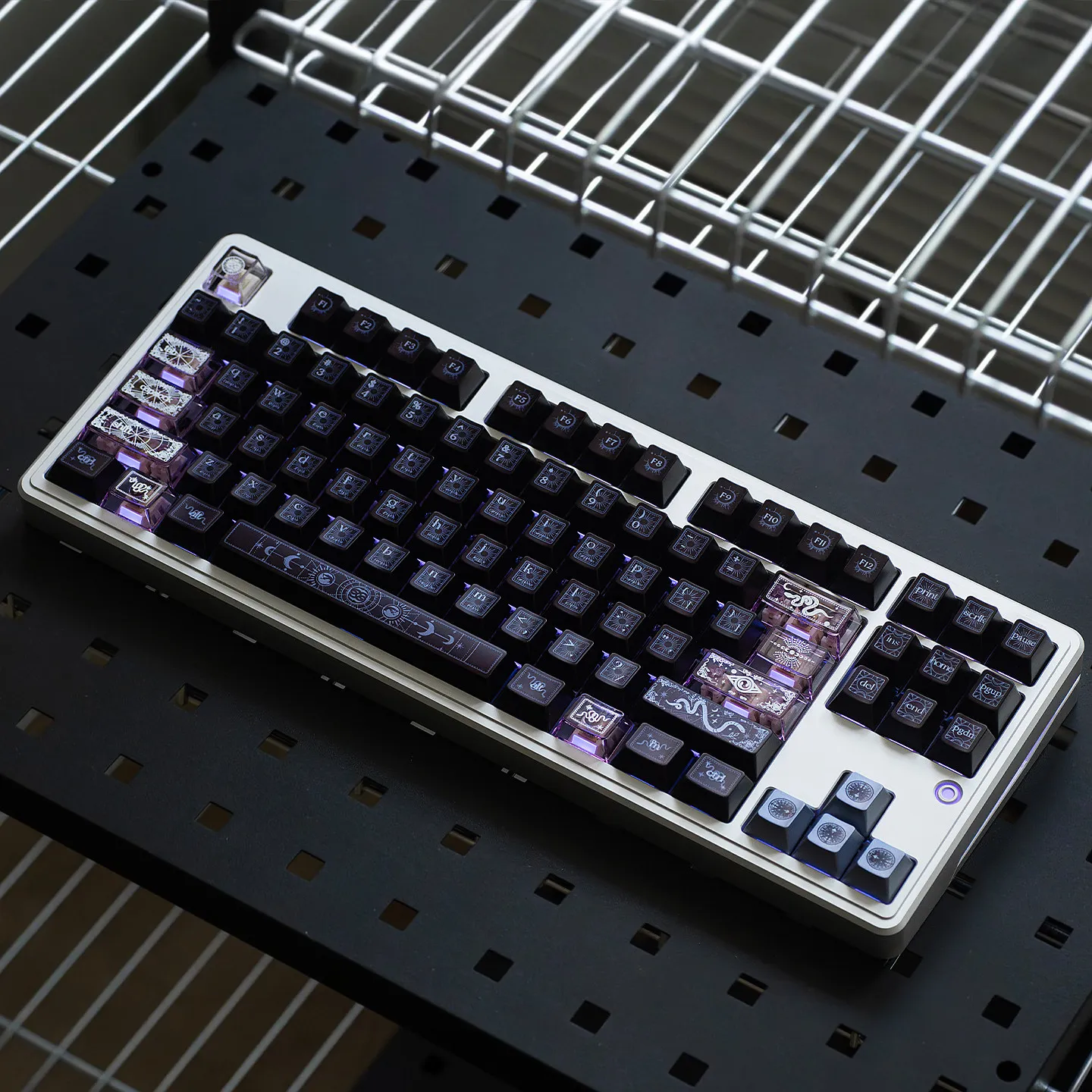 MAIMOOO Spirit Snake Metal Paint Keycaps Pure Black Magnetic Switch PBT PC Thermal Sublimation CHERRY PBT Keyboard Keycaps