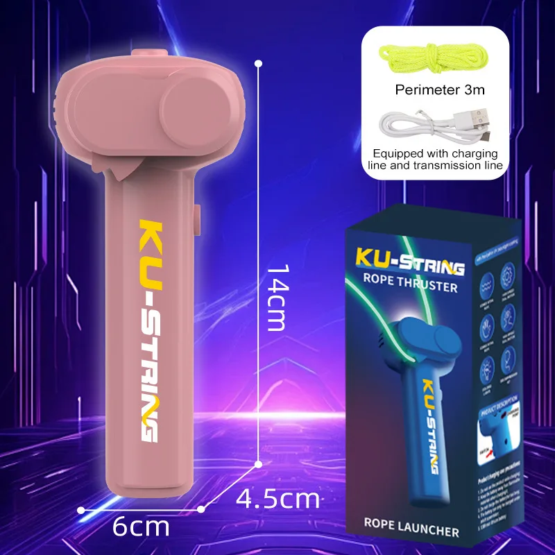 เชือกเรืองแสงใน Dark เชือก Launcher Luminous แบบพกพามือถือ String ความเครียดบรรเทาของเล่นสําหรับของขวัญเด็ก