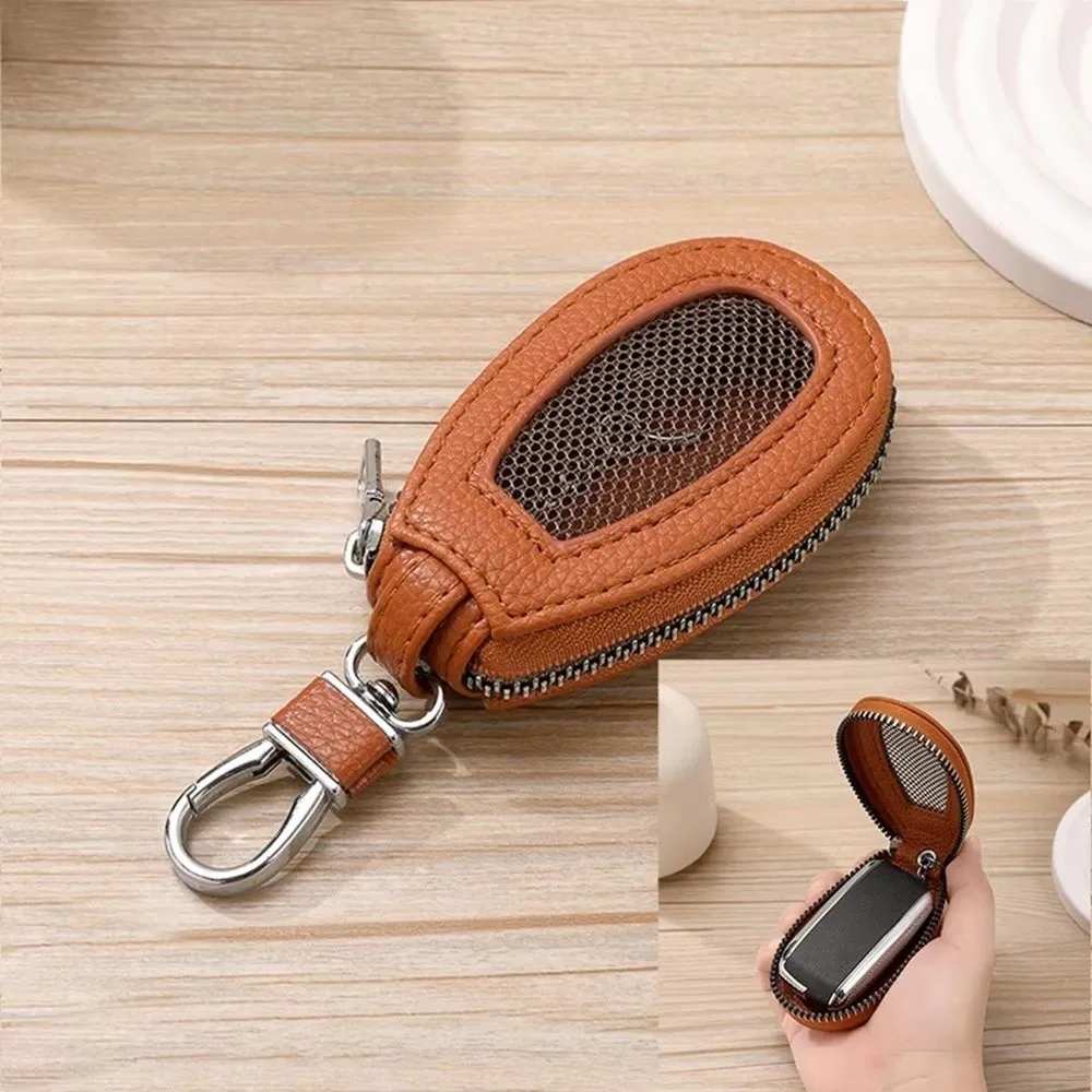 Transparent Mesh Car Key Bag Multifunctional Organizer Mini Storage Bag Protection Cover Coin Storage Keychain Holder Unisex
