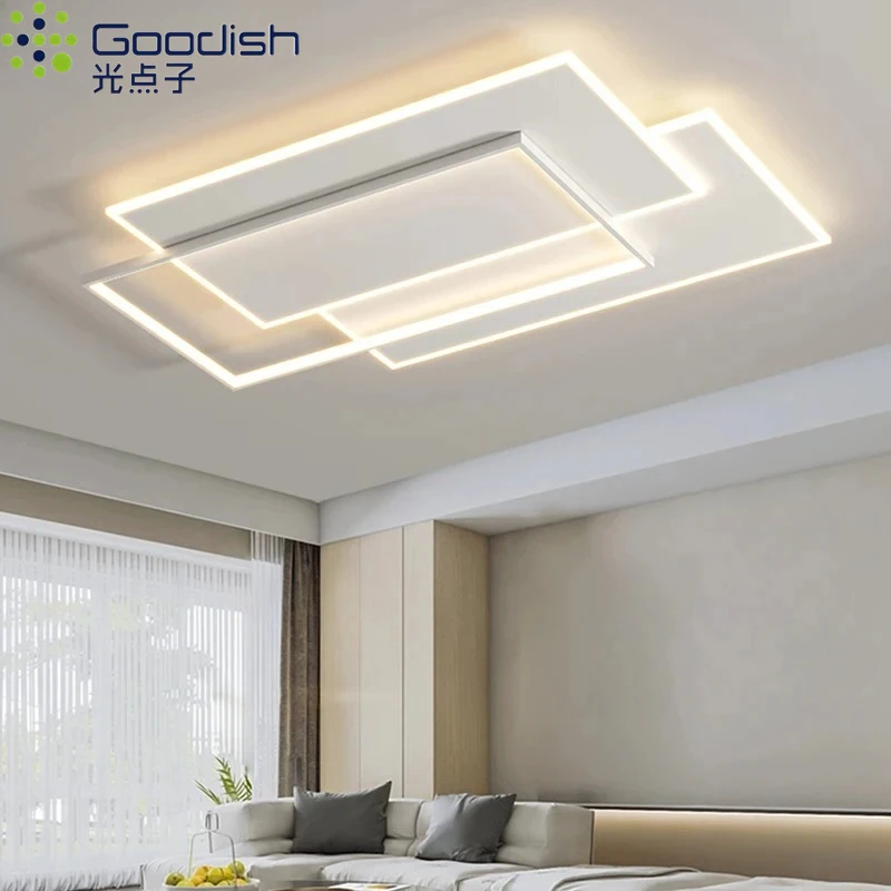 

Modern Nordic Led Ceiling Light Square Minimalist Lamps for Kitchen Living Dining Children's Room Art Home Decoration Chandelier