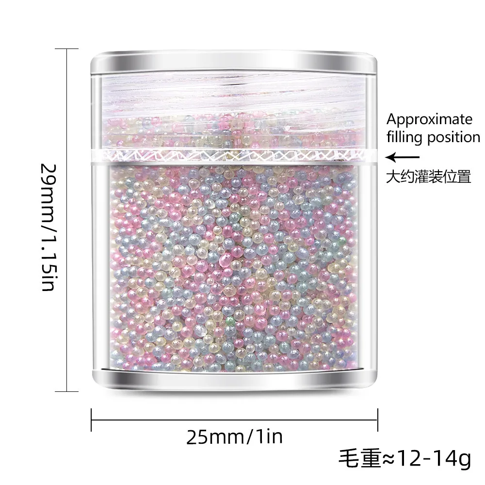 Caviar beads nail art small round bead color steel beads, glitter, paillettes, accessori per nail art