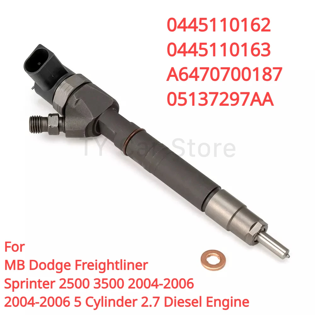 

0445110163 A6470700187 New Diesel Fuel Injector For Mercedes Benz Dodge Freightliner Sprinter OM647 2.7 2004 2005 2006