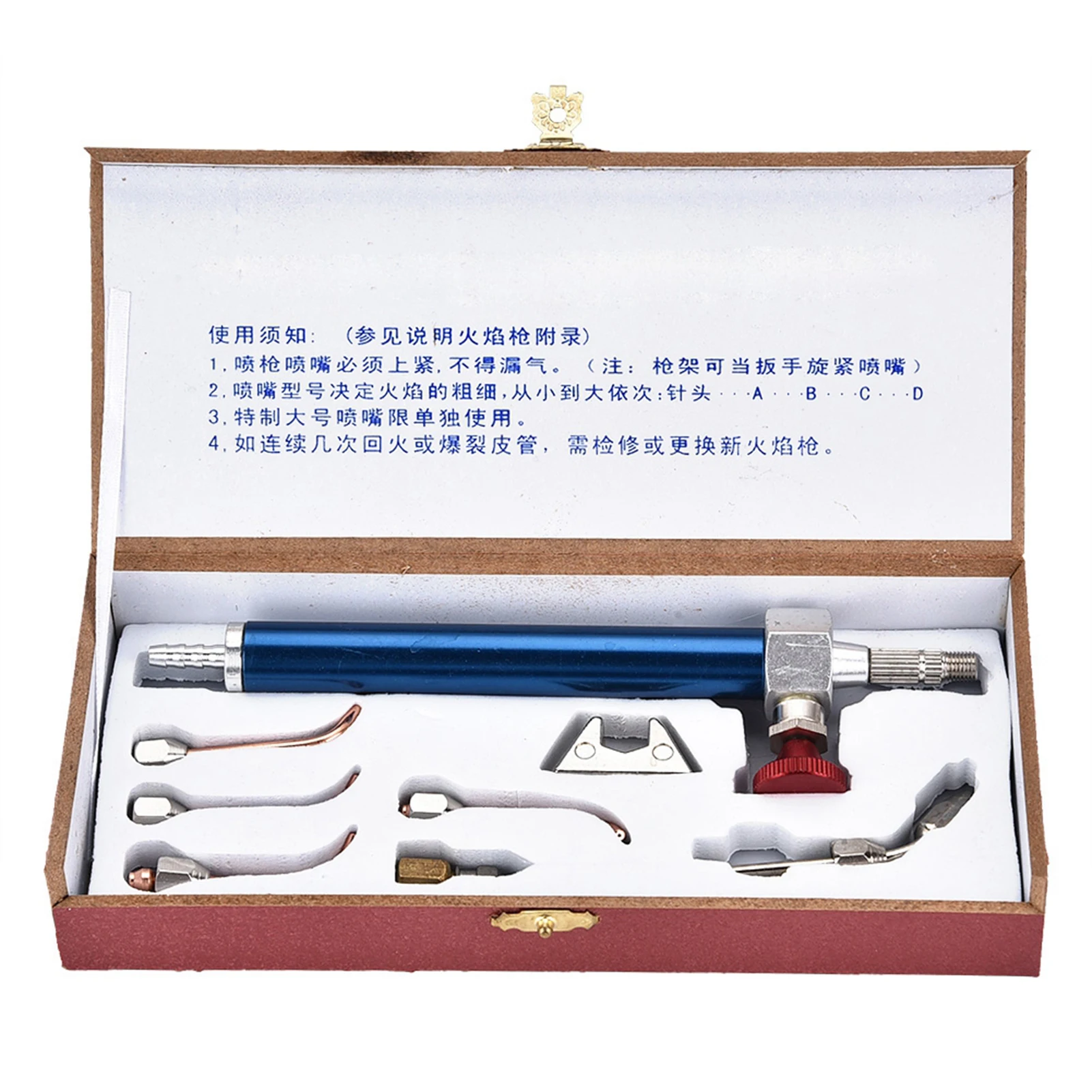 Oxygen Torch Jewelry Torch Welding Soldering Gun with 5 Tips for Oxygen Cylinders Oxygen Welding Soldering Gun
