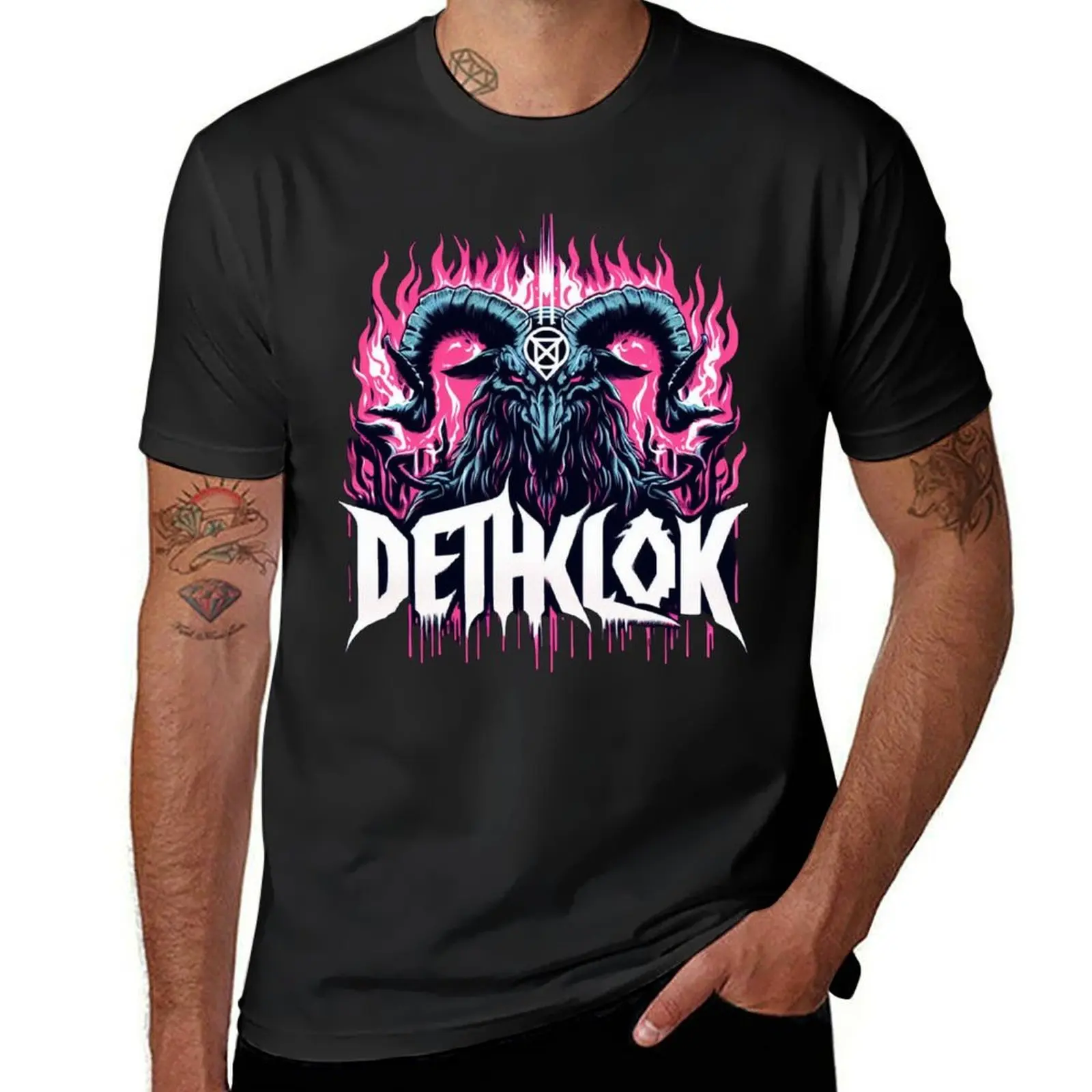 Dethklok The Purple Lucifer Goat T-Shirt sublime tops customs shirts graphic tees mens clothes