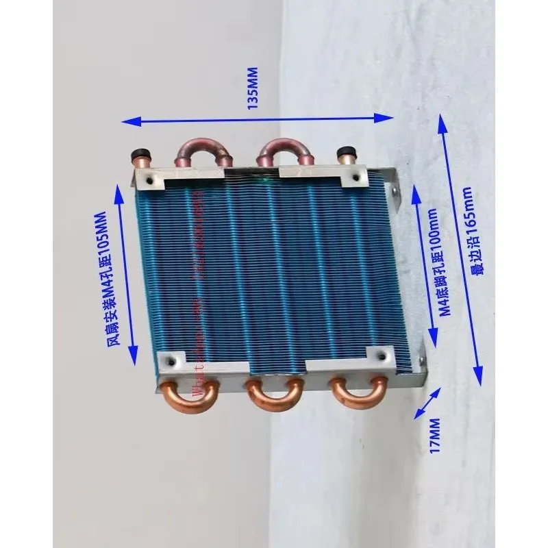 Limited Offer NEW CP1X6X120 Air-cooled Evaporative Condenser Micro Copper Tube Aluminum Fin Water-cooled Refrigerator Radiato