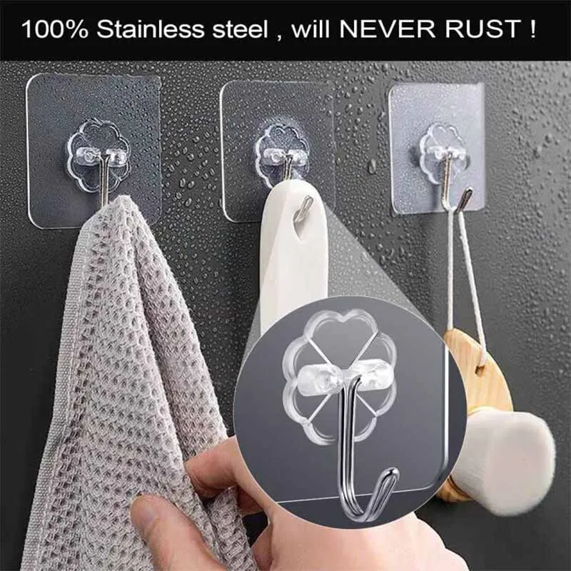 Obrázek 6: Lepidlo háčků, zeď háčků, vodotěsný a mazat odolné praktický háčků, vhodný pro bathrooms, sprchy, kitchens, wardrobes