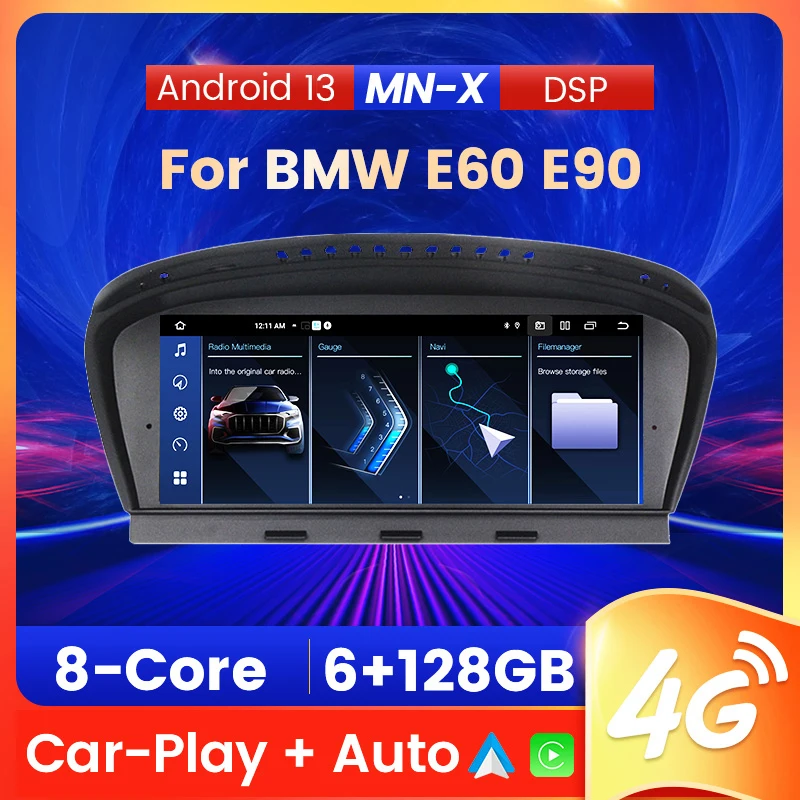 Android 13 Auto radio stereo for BMW 5 Series E60 E61 E63 E64 E90 E91 E92 E93 CCC CIC GPS Navigation Car Multimedia DVD Player