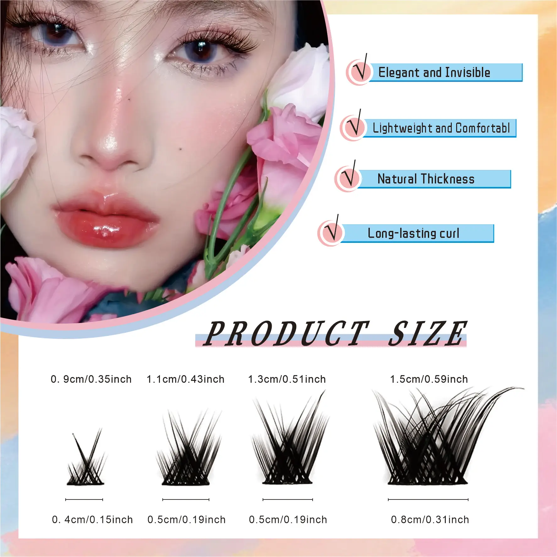 ماركس المستقبل رموش صناعية ذاتية اللصق C حليقة رموش واحدة عين القط الثعلب العين رموش مانغا الرموش العنقودية اليسرى واليمنى مجموعة رموش طبيعية 80 قطعة مناسبة للمبتدئين