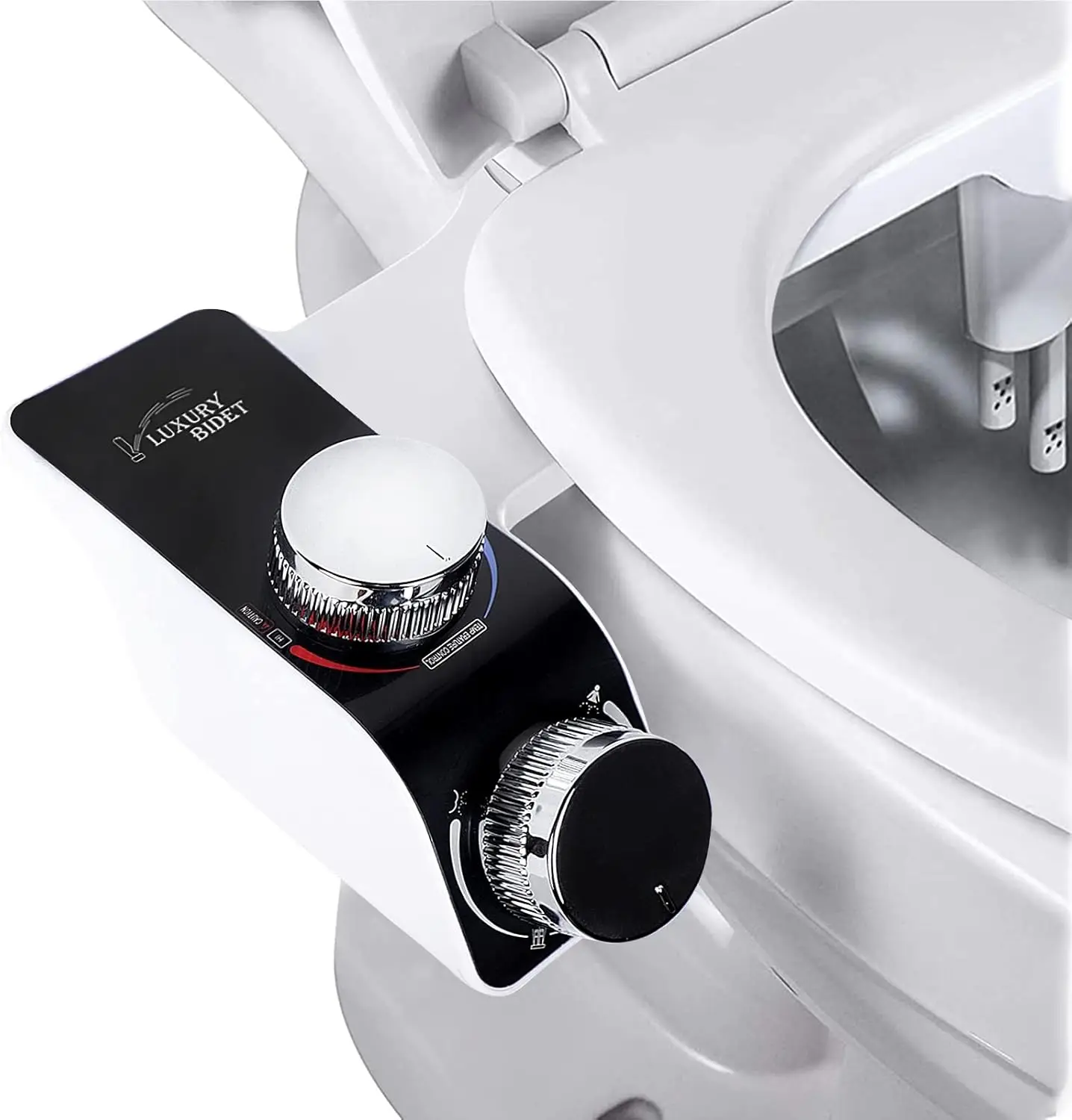 مرفق CloudUda Bidet لمقعد المرحاض الساخن والبارد مع فوهات مزدوجة للتنظيف الذاتي والتحكم في الضغط القابل للتعديل #1