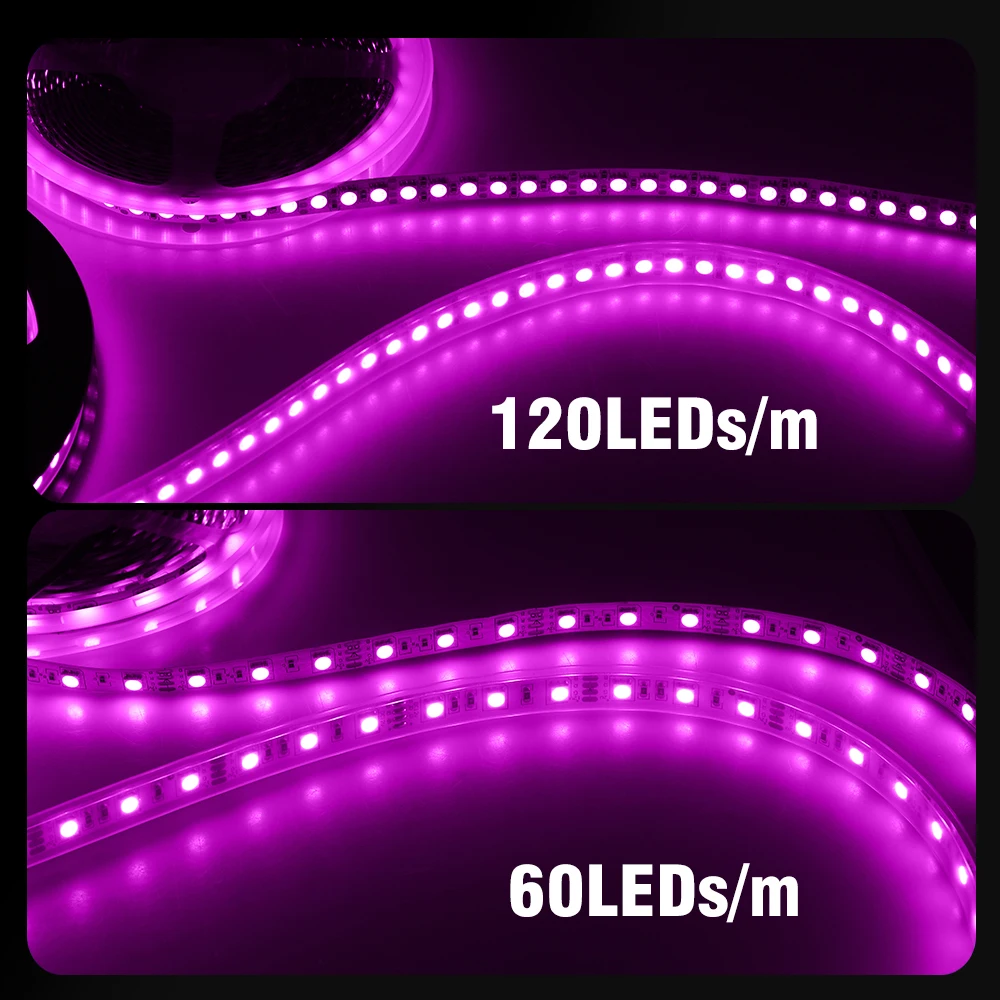 DC12V LED Strip 5050 LED Strip Light High Brightness Waterproof RGB LED Light Tape 60LEDs/m 120LEDs/m 5m/lot