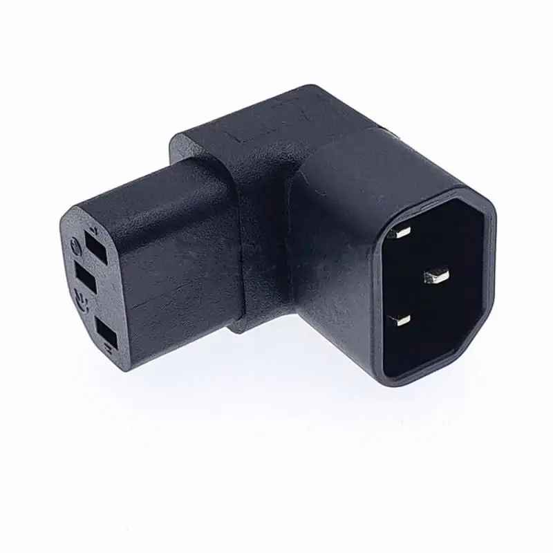 RYRA 3 Pin IEC Connector Down UP 90 Angle IEC 320 C14 Male To C13 Female Power Adapter For LCD Wall-mounted TV Connector