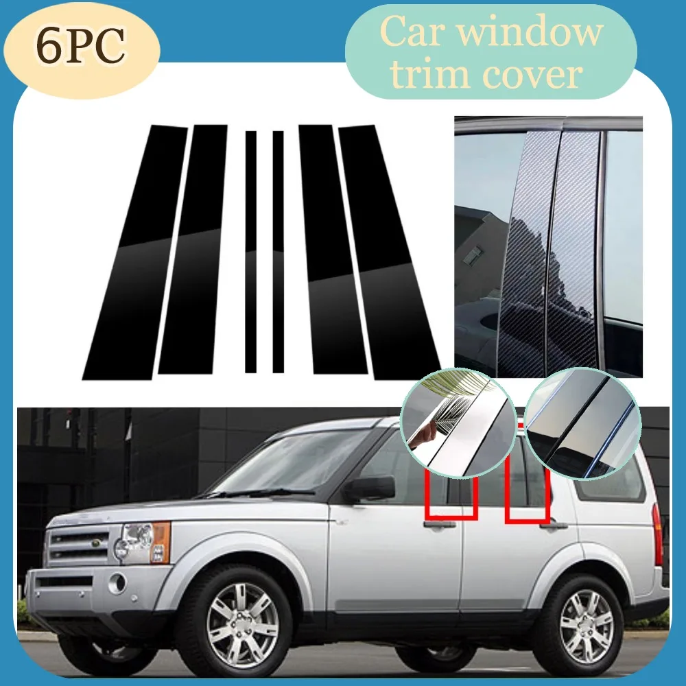 

Glossy Black Silver Pillar Posts Fit For Land Rover Discovery 3 4 2006-2016 Window Decal Cover Door Accessories Sticker Trim