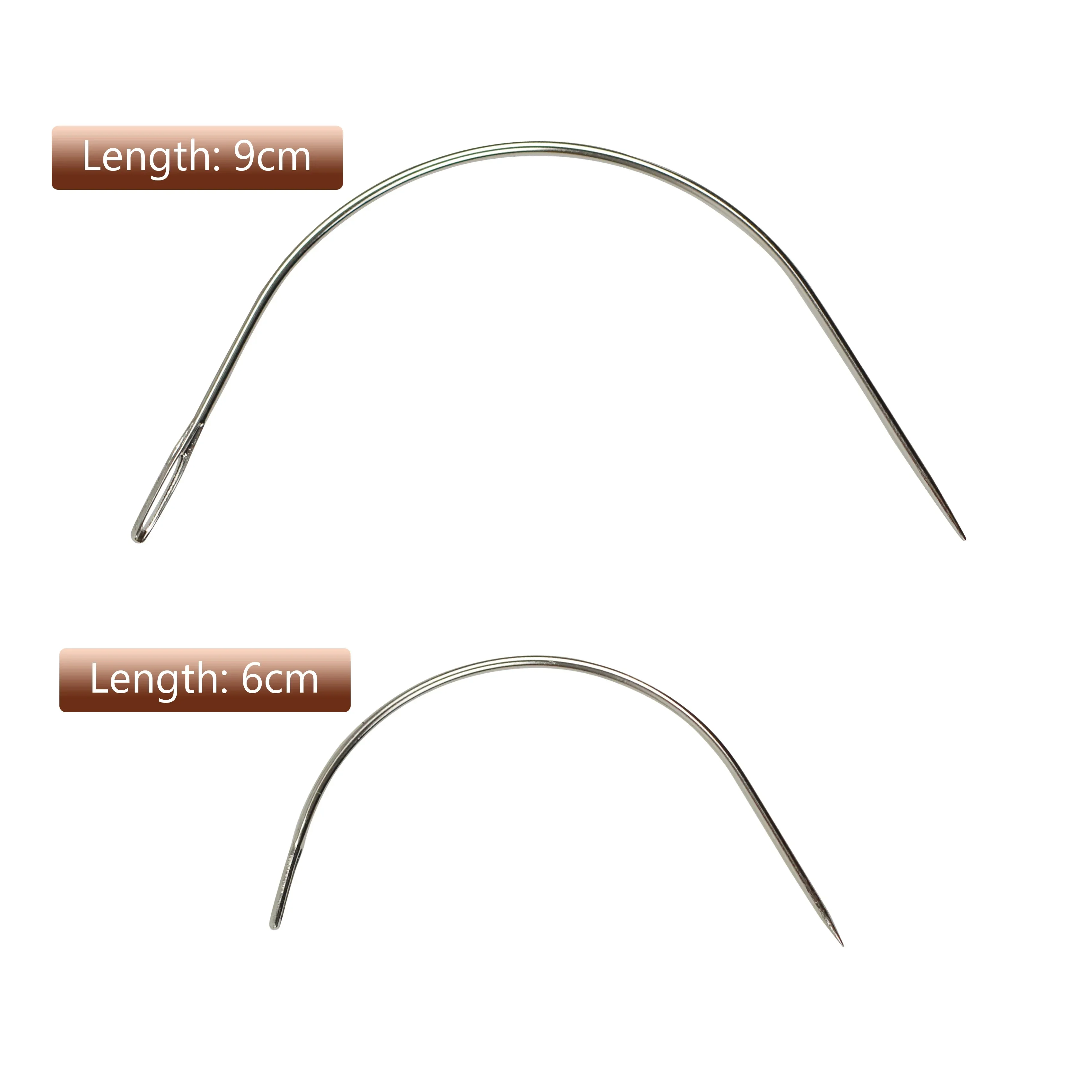 50 Stks/pak Gebogen Naald Voor Het Weven Van Cap Pruiken Naalden Voor Hair Extensions 6Cm/9Cm C-Type Naaigereedschap