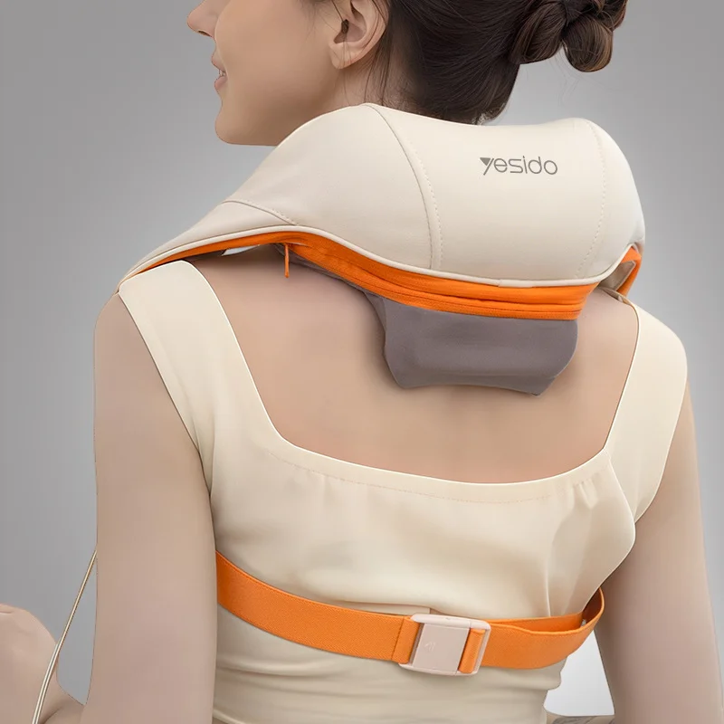 

Neck And Shoulder Massager Heated Cervical Kneading Device Trapezius Massage Shawl Electric Deep Tissue Massager For Home Use