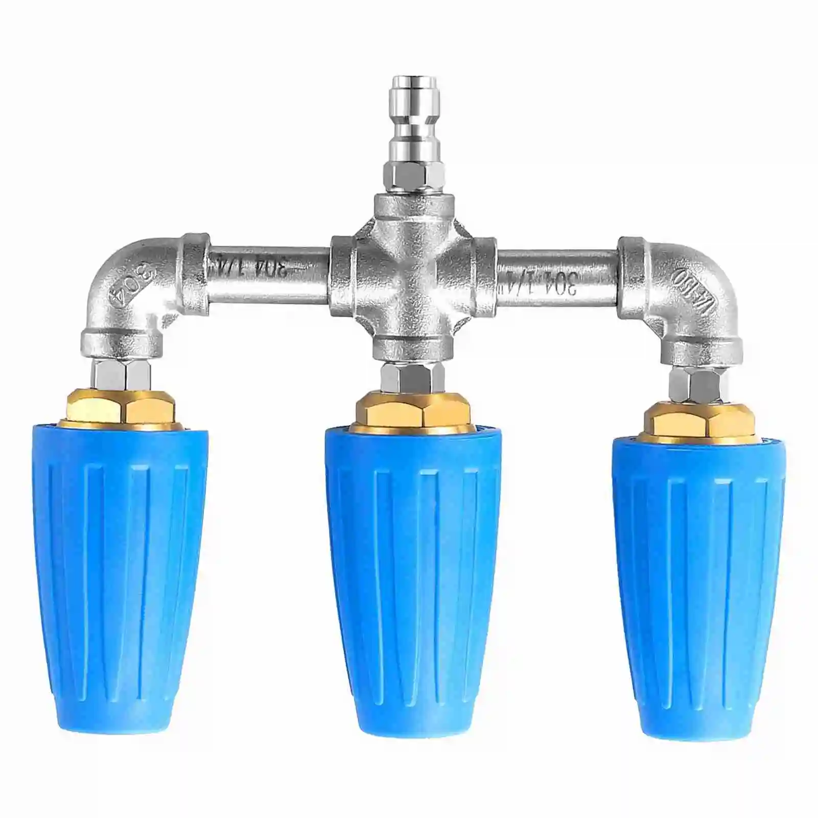 

3 in 1 Turbo Nozzle 360 Degree Rotating Pressure Washer Turbo Nozzle 1/4 Inch Quick Connector 2.0 Orifice for Cleaning Machine