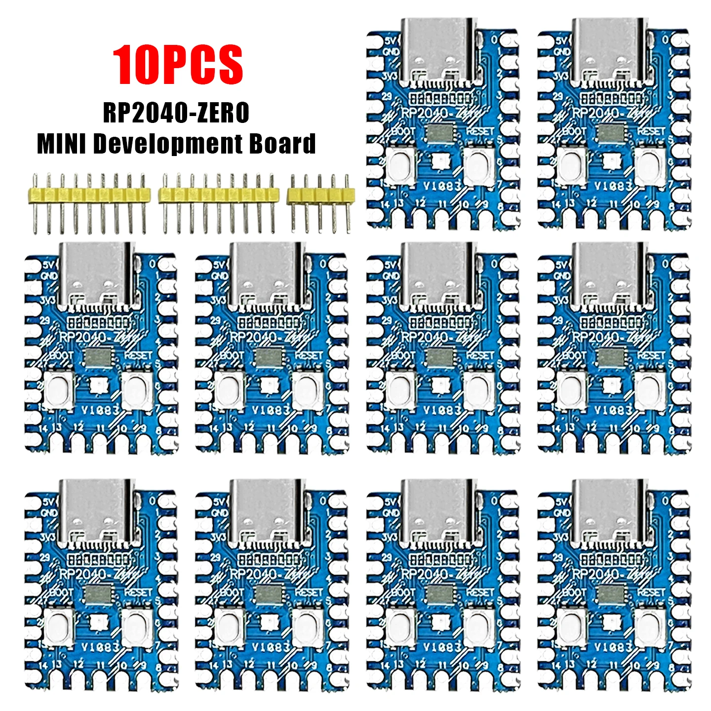 1-10PCS RP2040-Zero for Raspberry Pi Microcontroller PICO Development Board Dual-core Cortex M0+ Processor 2MB Flash