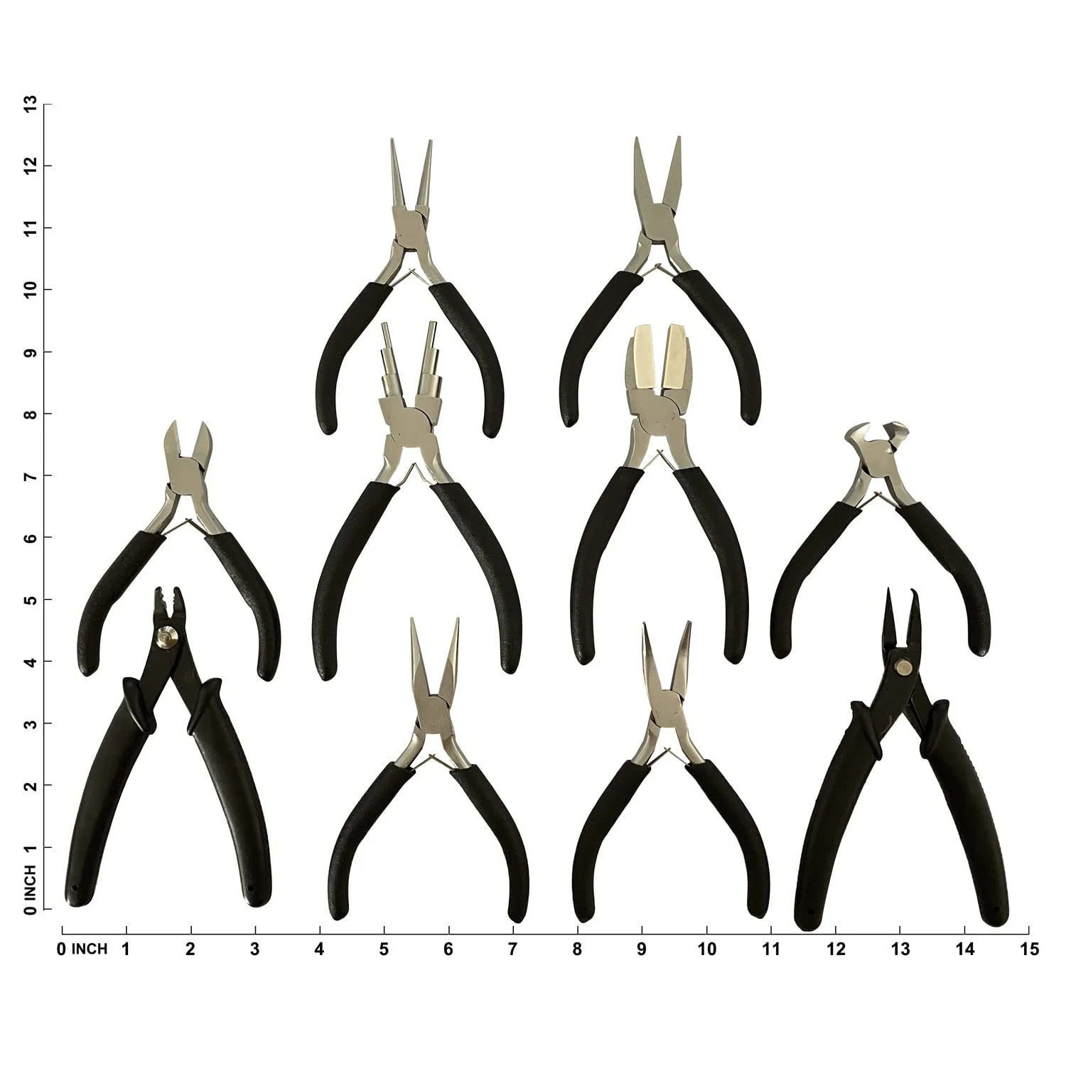 10 Pieces Pliers Set Jewelry Making Tools, Carbon Steel Making Supplies for DIY Beading Projects, Wire Wrapping,Split Ring Plier