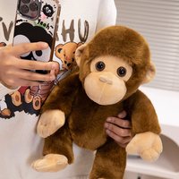 New 1pc Lifelike 17cm/30cm Simulation Monkey Doll Funny Plush Toys Soft Wild Animals Appease Doll Creative Birthday Gift