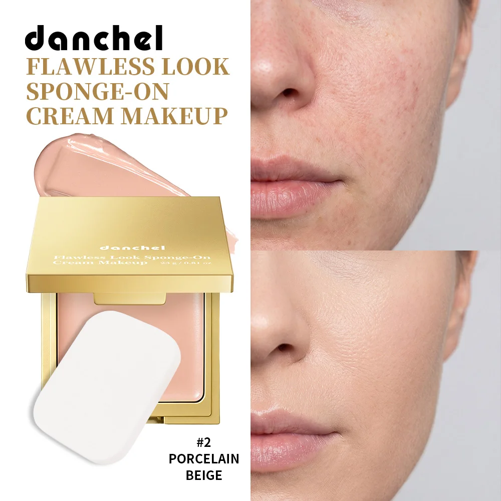 Flawless Cream Makeup Long Lasting Lightweight Texture Natural Coverage Foundation Cream Oil Control Moisturizing Base Makeup