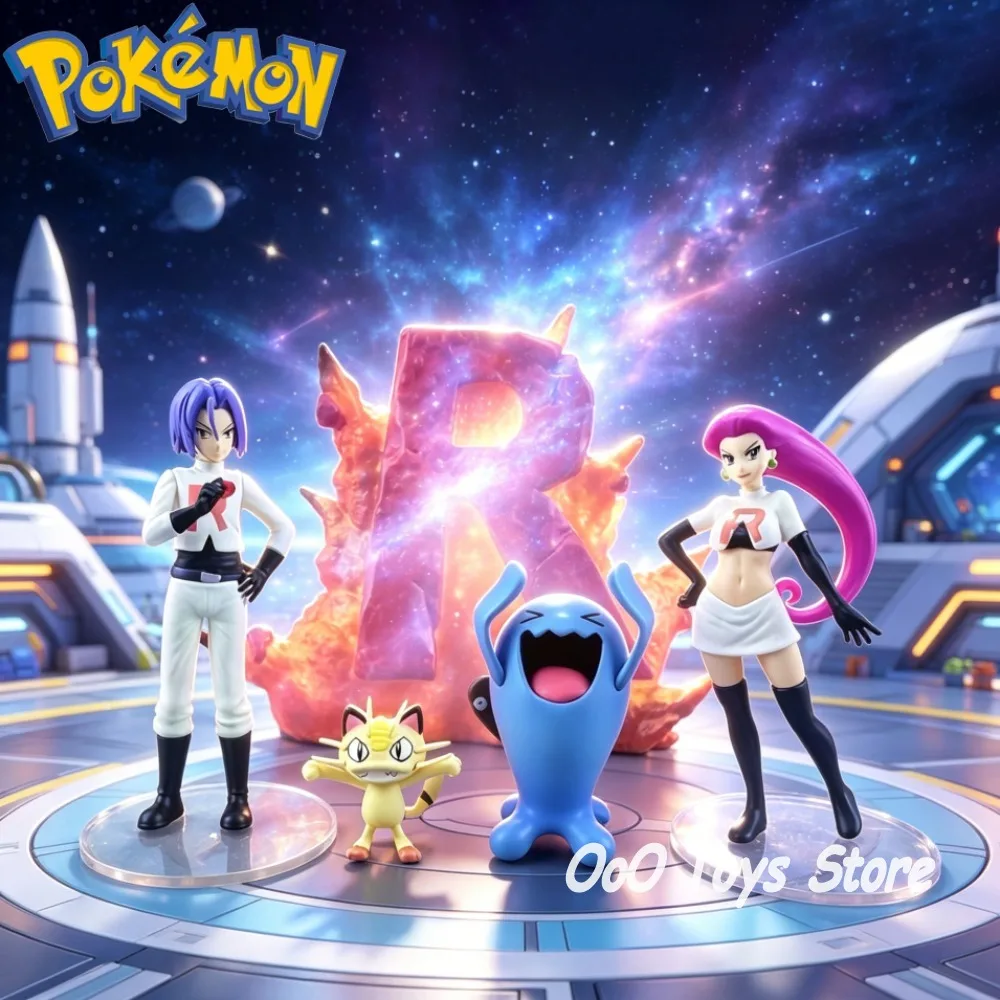 

Anime Pokemon Figure Rocket Team Action Figures Pvc Statue Desktop Ornamen Collection Model Toys Gifts 3-11cm