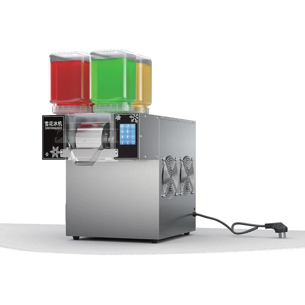 

Commercial Ice Cream Making Machine Snowflake Machine 4 Barrels Rainbow Color Ice Shaver Maker Snow Cone Machine