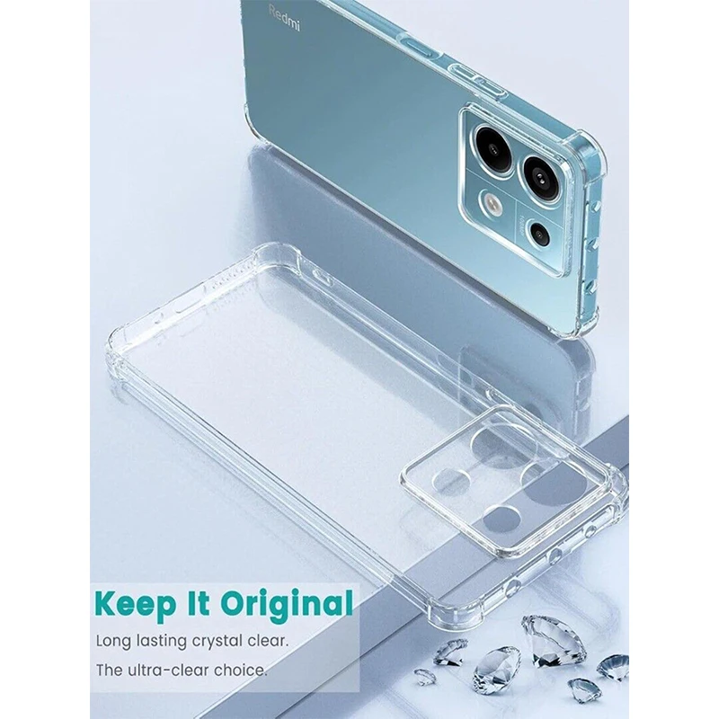 Luxury Clear Shockproof Case For Xiaomi Redmi Note 13 12 11 Pro Plus Phone Cover on Redmi Note 10 9 PRO MAX 10S 9S Back Cover