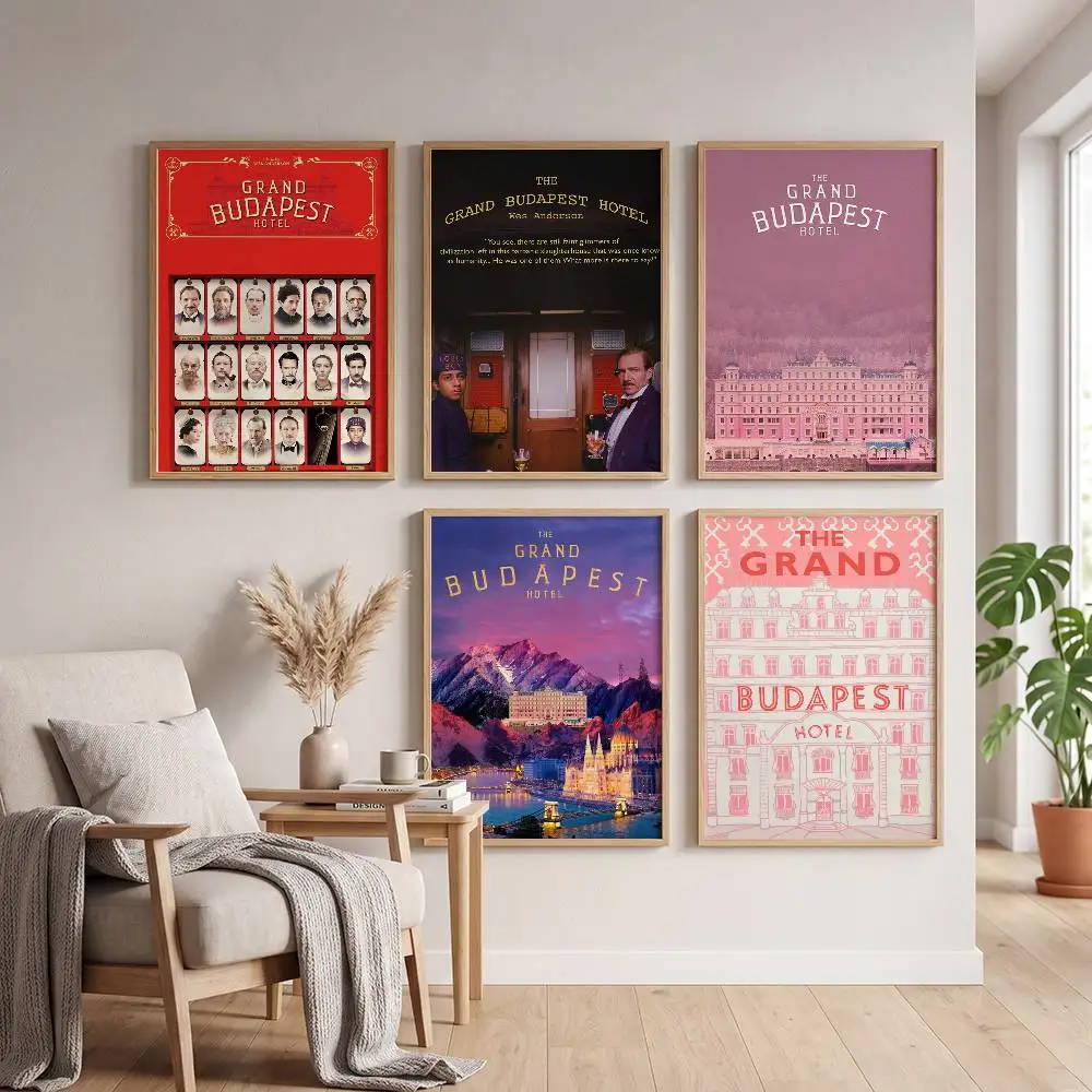 The Grand Budapest Hotel Self-adhesive Art Poster Self-adhesive Art Waterproof Paper Sticker Coffee House Bar Room Wall Decor