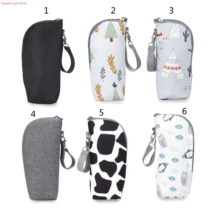 D0JC Milk Bottle Thermal Bag Feeding Bottle Heating Waterproof Diaper Organiser