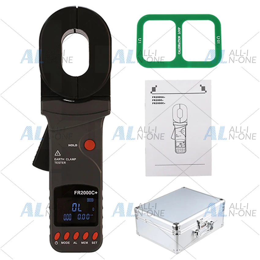 FR2000A/B/C+ FR2000+ Digital Clamp On Ground Earth Resistance Meter Tester Lightning Protection Lightning Ground Tester Meter