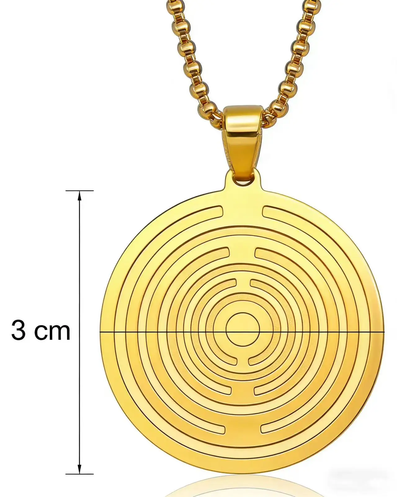 1 Stück Lakhovsky MWO vergoldete Energiescheiben-Anhänger-Halskette 39 mm/1,54 Zoll Modeschmuck – Detail 1