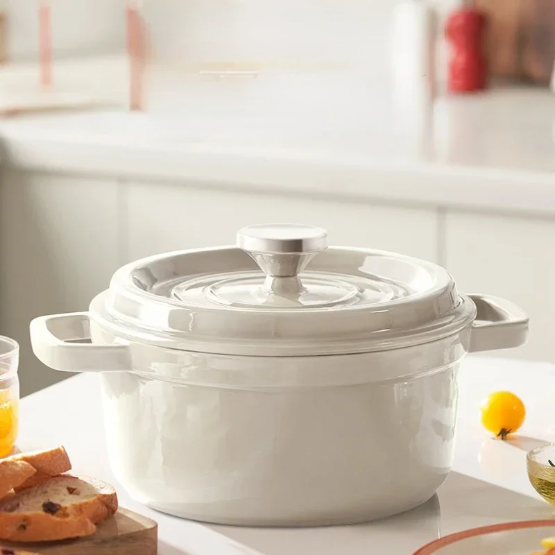 Cast Iron Cooking Pot, Wear-resistant Non-stick Wok, High Quality Heat Transfer Pan, Rust-resistant Kitchen Cookware.