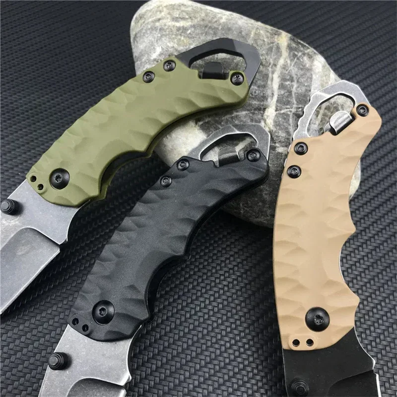 KS 8750 Mini Multicolor Folding Hunting Knife Tanto Flat Blade 8Cr13Mov Blade Outdoors Tactical Survival Knife with Pocket Clip